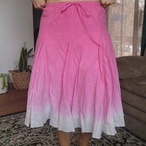 Banana Republic Dip Dyed Cotton Midi Skirt Size Small